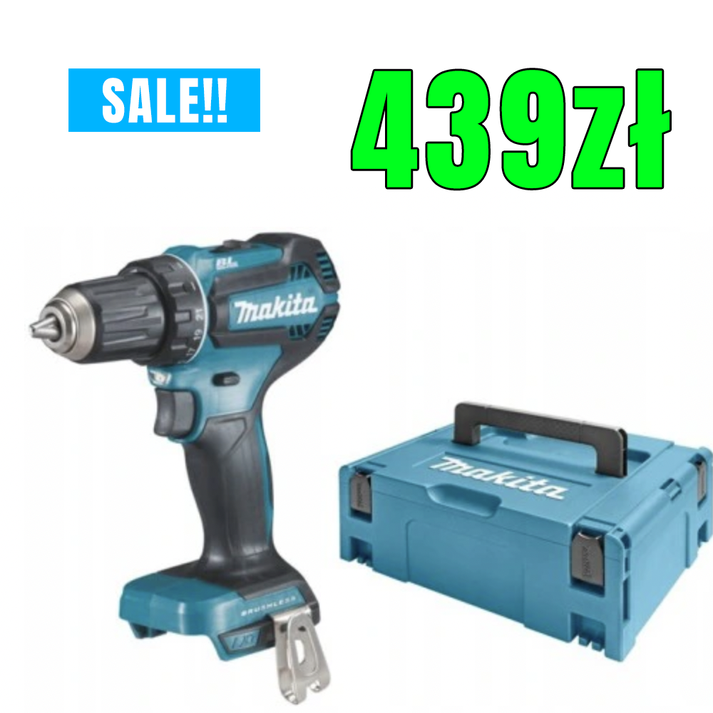 MAKITA DDF485Z WIERTARKO WKRĘTARKA 18V WALIZKA Budowa domu krok po