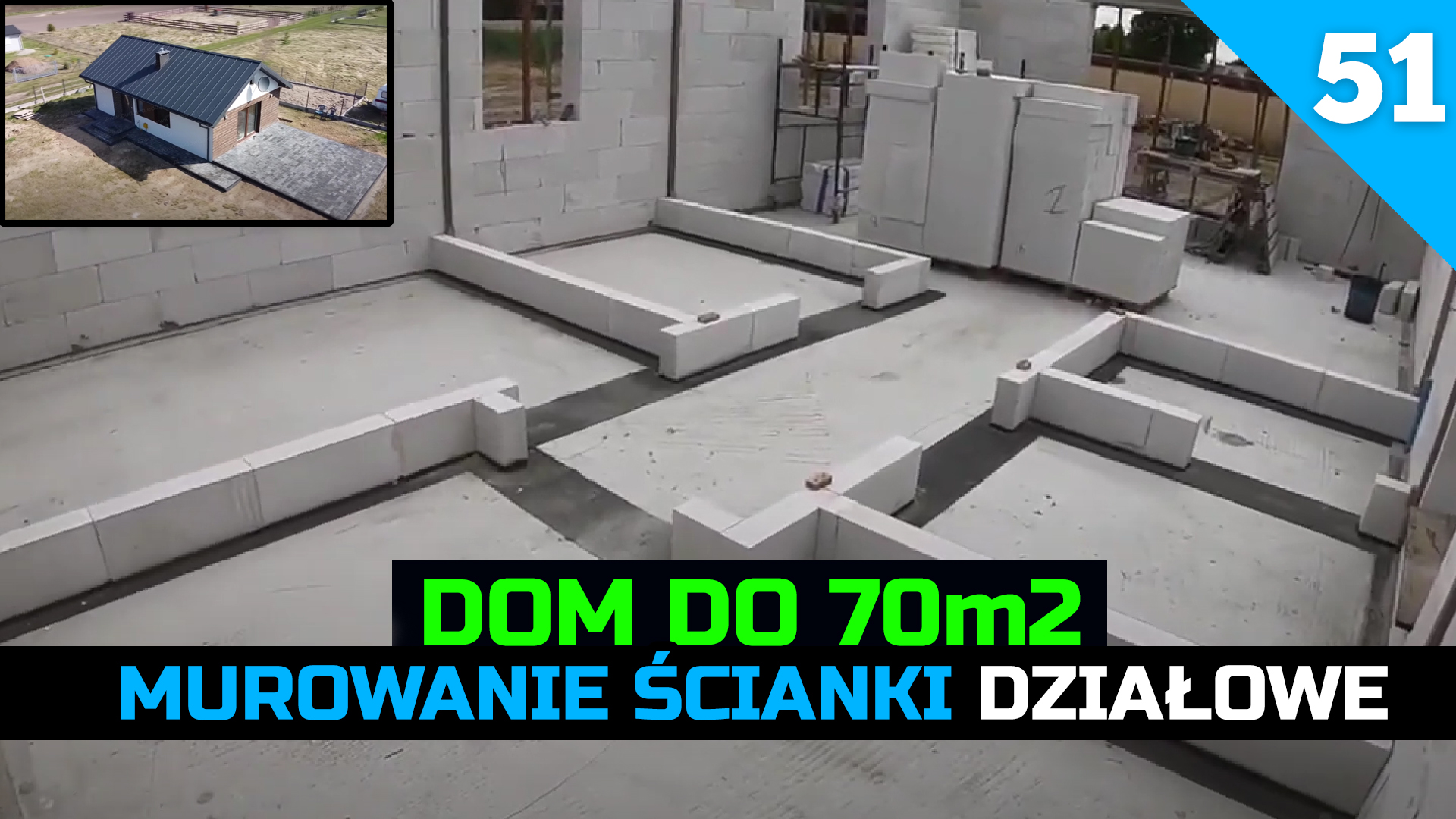 Budowa Domu Do 70m2. Pierwsza Warstwa ścianek Działowych Gotowa!